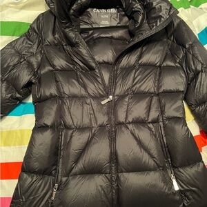 Calvin Klein Women's Sleek Black Puffer Coat